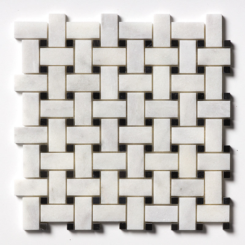 AVALON: Basketweave Mosaic (polished | 12"x12"x3/8" | straight cut)