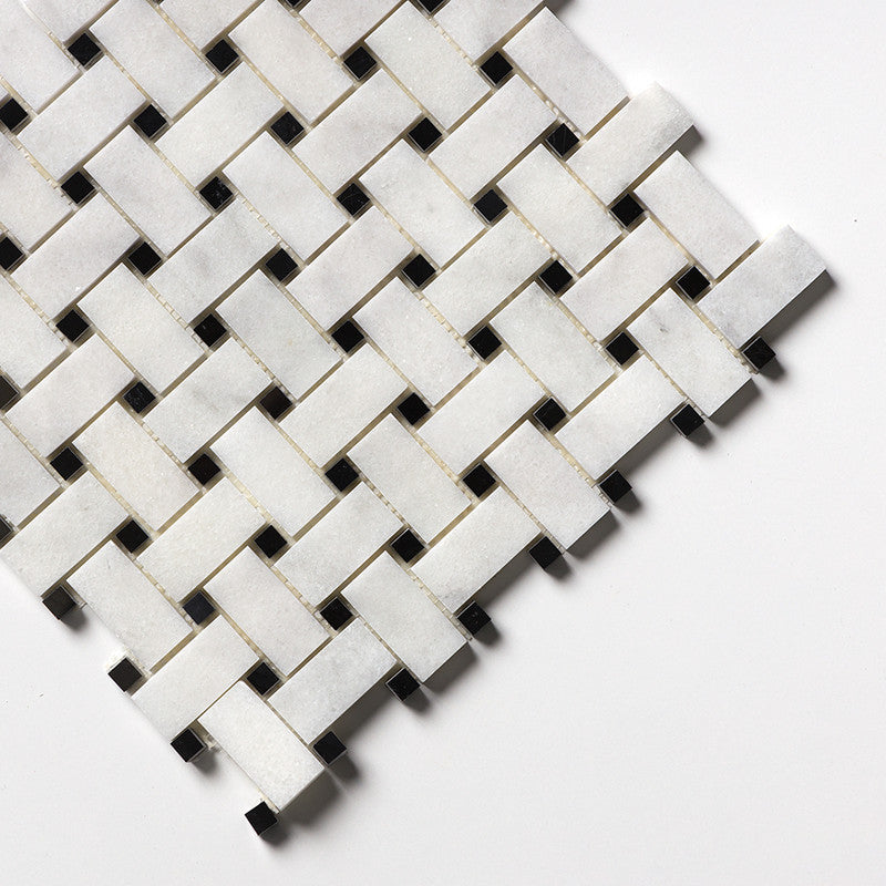 AVALON: Basketweave Mosaic (polished | 12"x12"x3/8" | straight cut)
