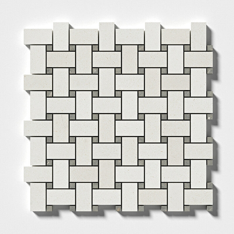 OLIVE GREEN : Olive Green Basketweave Mosaic (honed | 12"x12"x3/8" | straight cut)