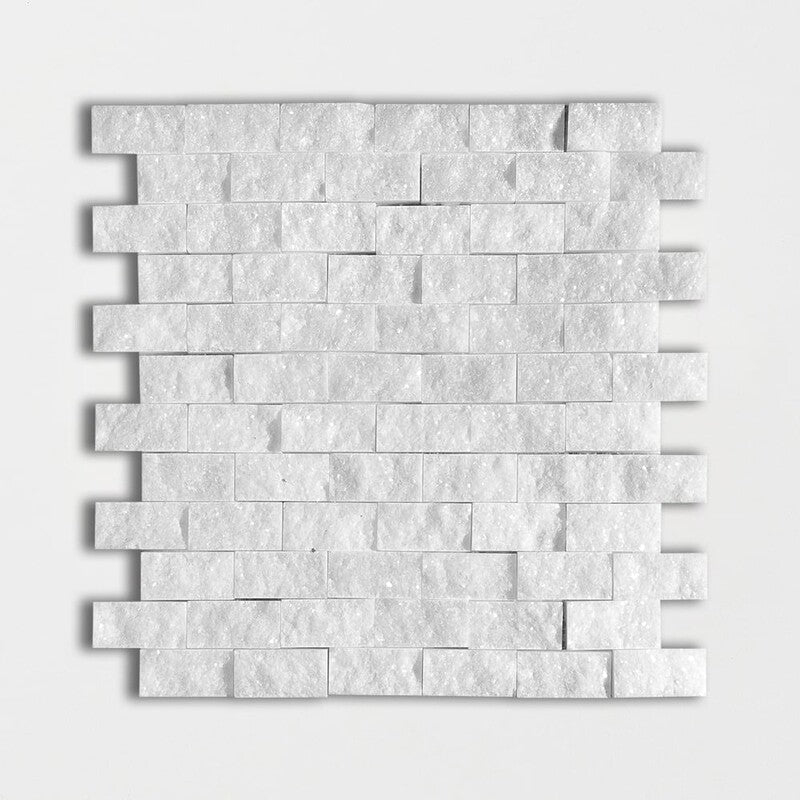 AVALON: 1X2 Staggered Joint Mosaic (rock face | 12"x12"x5/8" | straight cut)