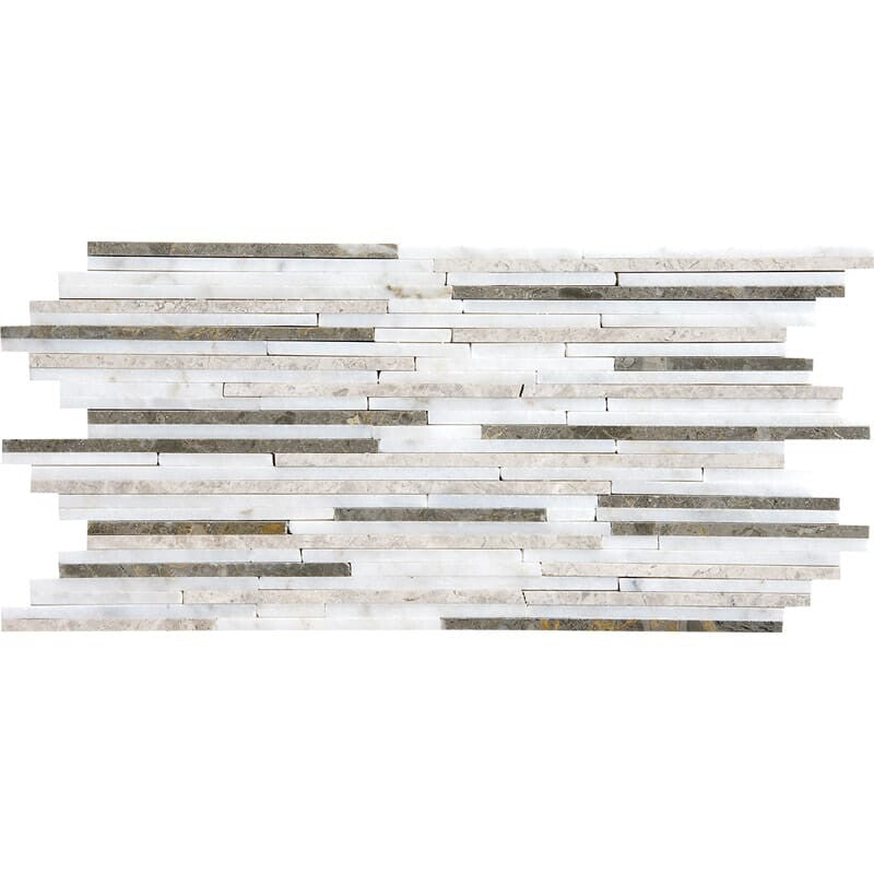 AVALON: Bamboo Random Strip Mosaic (polished | 6"x12"x3/8" | straight cut)