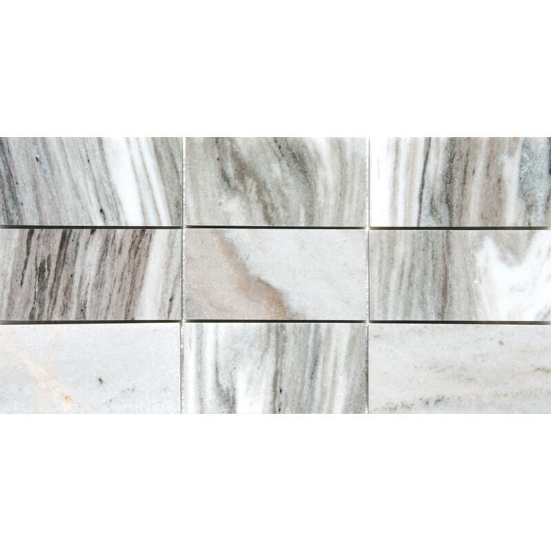 SKYLINE : Staggered Joint Mosaic (polished | 8"x16"x1/2" | straight cut)