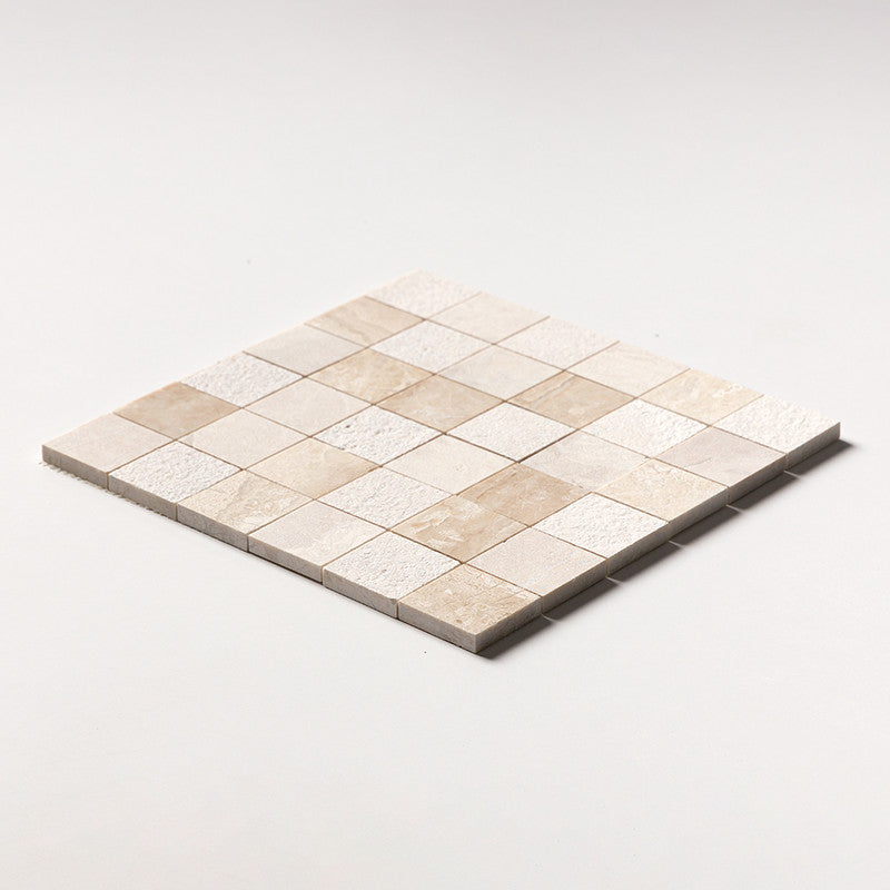 DIANA ROYAL : 2X2 Straight Stack Mosaic (textured | 12"x12"x3/8" | straight cut)