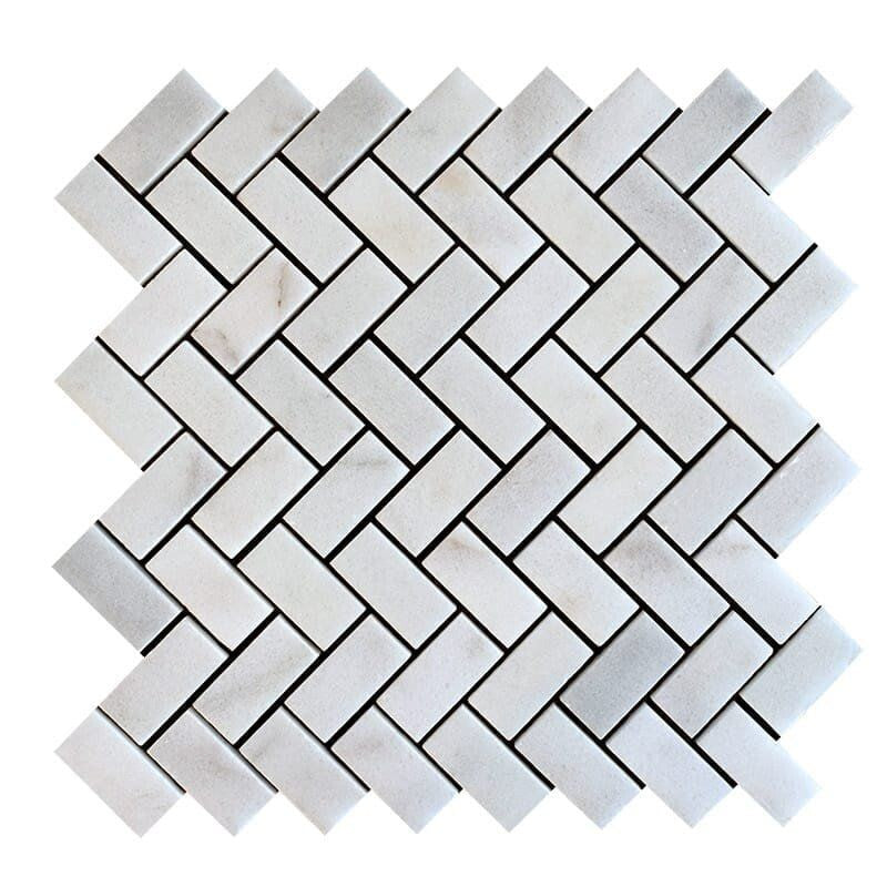 AVALON: 1X2 Herringbone Mosaic (polished | 11"x11"x3/8" | straight cut)