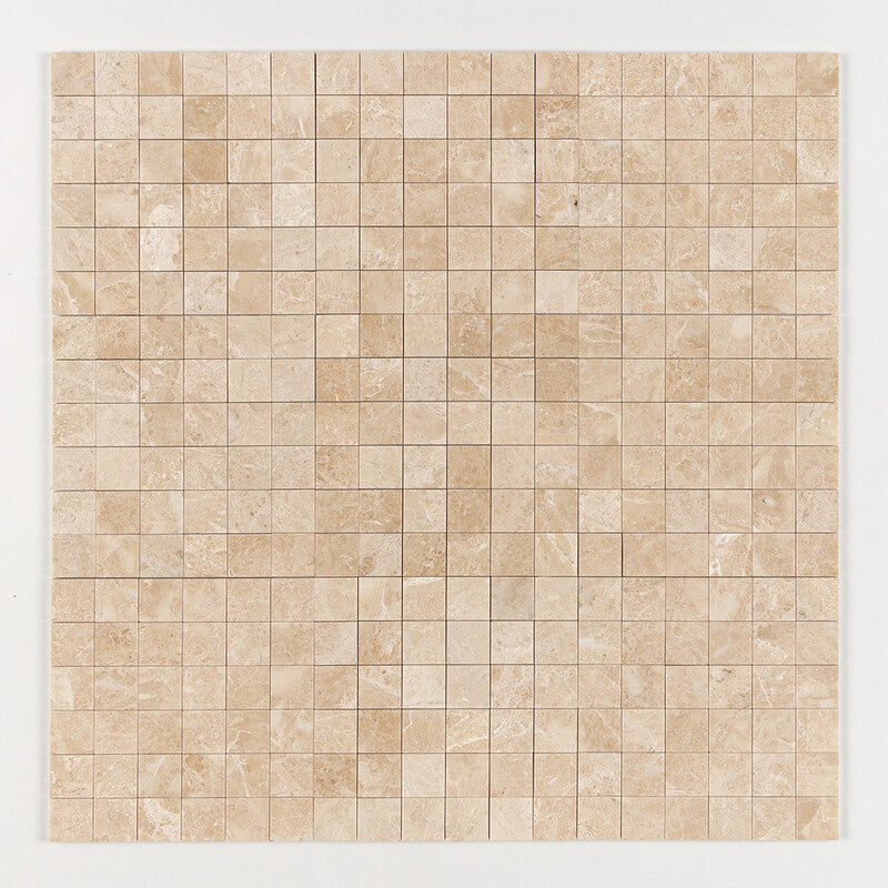 CAPPUCCINO : 2X2 Straight Stack Mosaic (polished | 12"x12"x3/8" | straight cut)