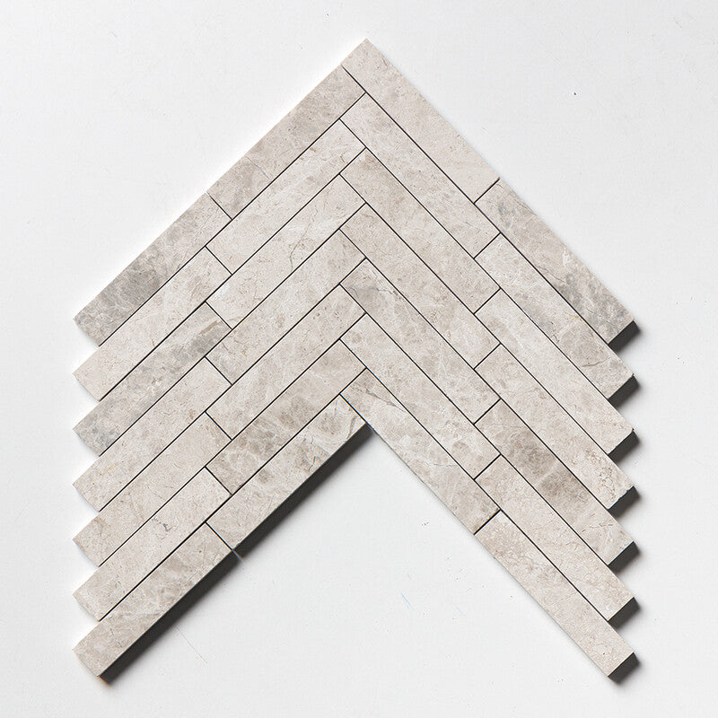 STUDIO : Large Herringbone Mosaic (honed | 9"x12"x7/8" | straight cut)