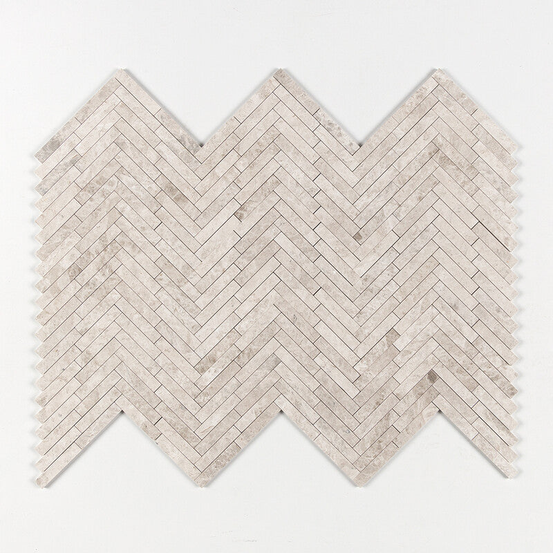 STUDIO : Large Herringbone Mosaic (honed | 9"x12"x7/8" | straight cut)