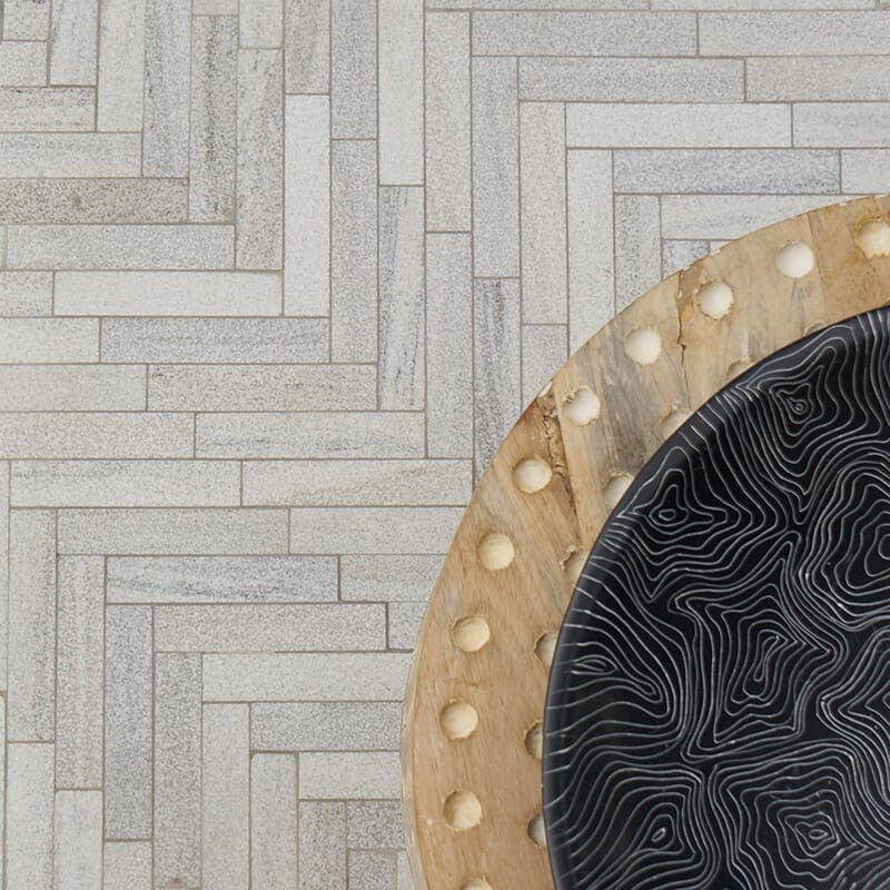 STUDIO : Large Herringbone Mosaic (full grain | 9"x12"x7/8" | straight cut)