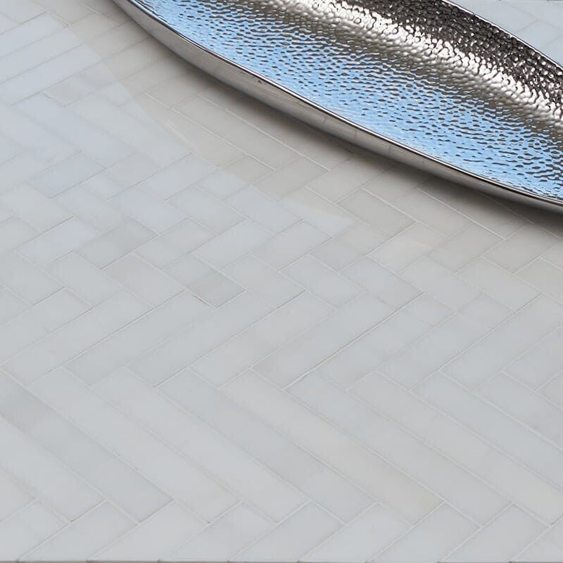 STUDIO : Mixed Herringbone Mosaic (polished | 12"x16"x5/6" | straight cut)