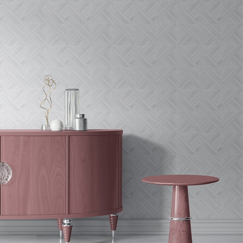 STUDIO : Ponte Lattice Mosaic (multi finish | 14"x14"x5/16" | straight cut)