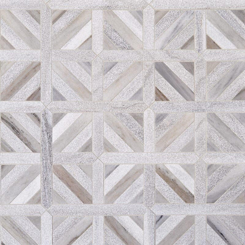 STUDIO : Ponte Basket Lattice Mosaic (multi finish | 14"x14"x13/16" | straight cut)