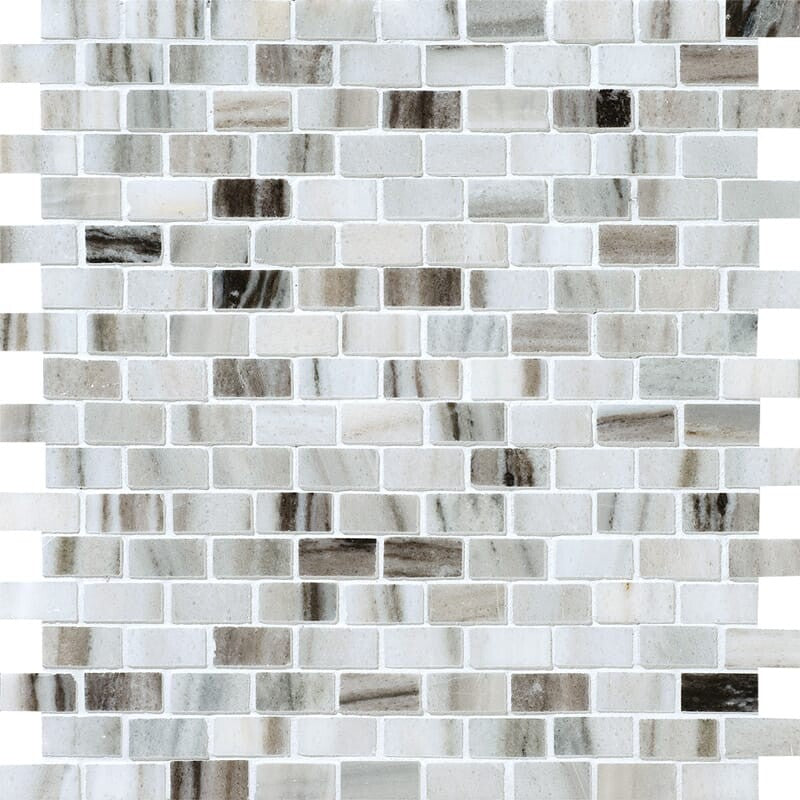 SKYLINE : 5/8X1 1/4 Staggered Joint Mosaic (honed | 12"x12"x3/8" | straight cut)