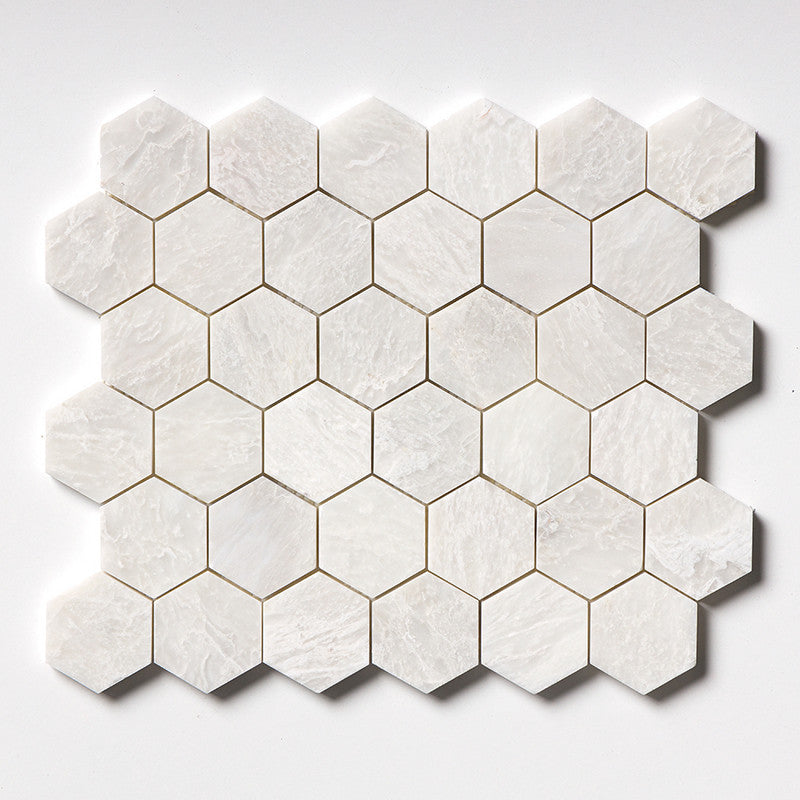 ICEBERG : Hexagon Mosaic (polished | 10"x12"x3/8" | straight cut)