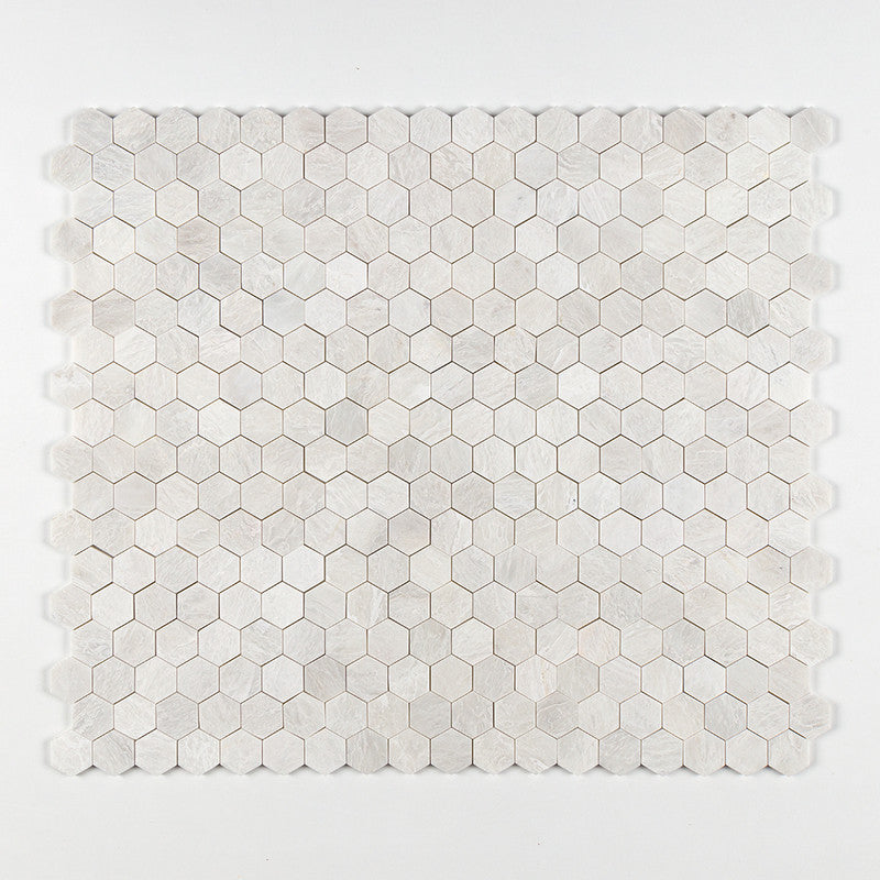 ICEBERG : Hexagon Mosaic (polished | 10"x12"x3/8" | straight cut)