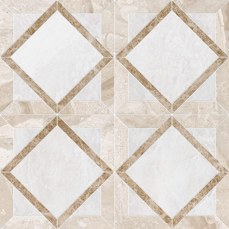 PARADISE : Diana Royal Paradise Kent Mosaic (polished | 13"x13"x9/16" | straight cut)