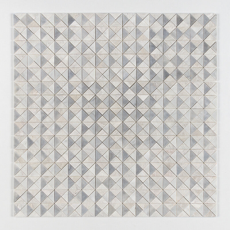 ICEBERG : Avenza Allure Light Devon Triangular Mosaic (multi finish | 12"x12"x1/2" | straight cut)