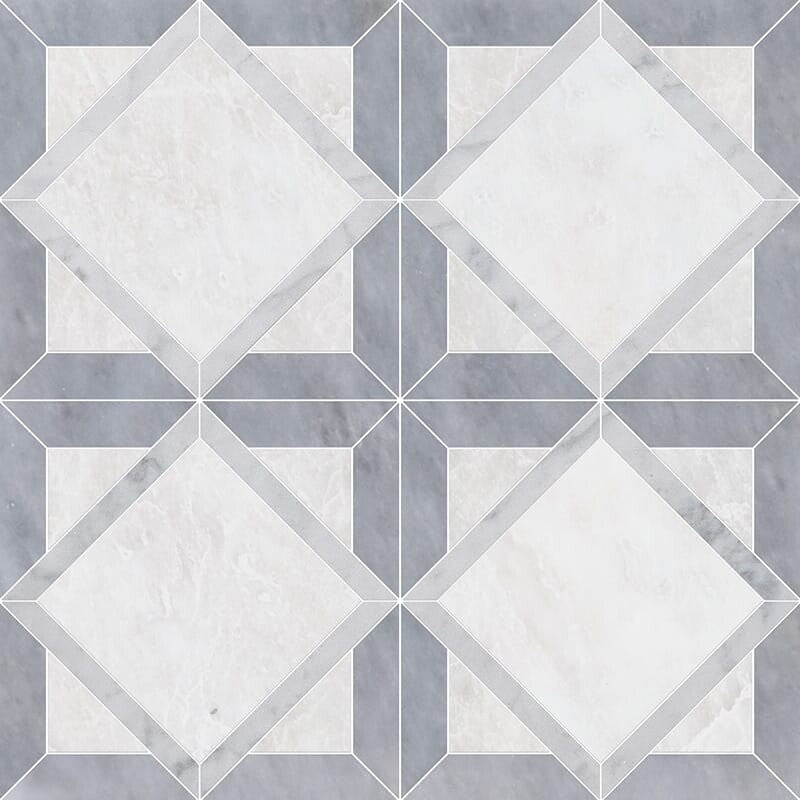 ICEBERG : Avenza Allure Light Kent Mosaic (multi finish | 13"x13"x9/16" | straight cut)