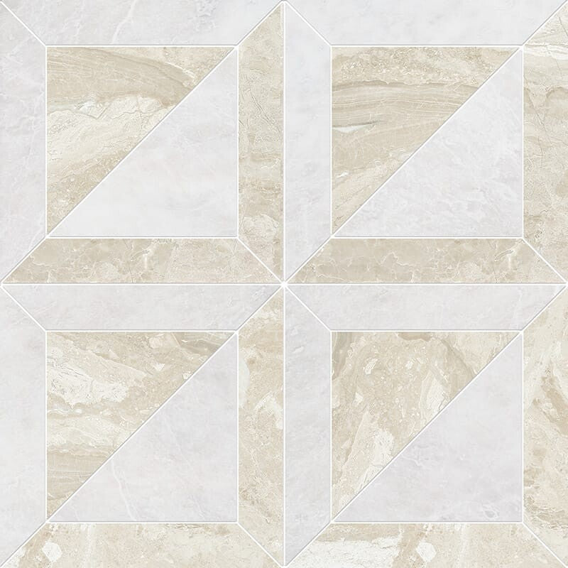 ICEBERG : Diana Royal York Straight Stack Mosaic (polished | 11"x11"x15/16" | straight cut)