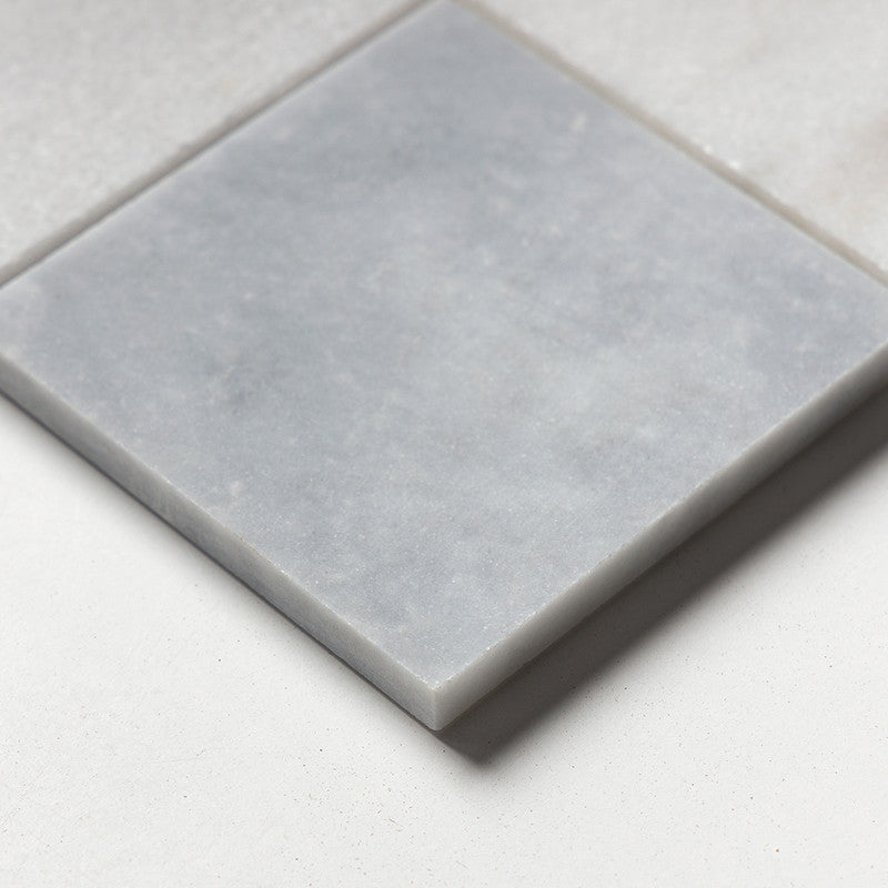 CHESTER PLAID : Snow White Glacier 4X4 Straight Stack Mosaic (honed | 16"x16"x3/8" | straight cut)