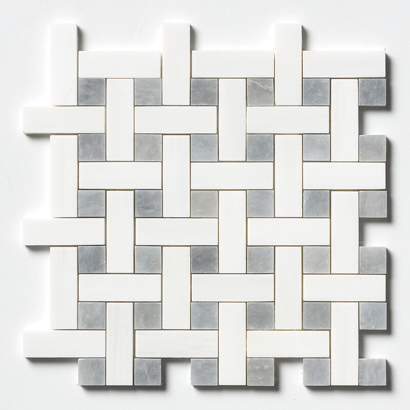 ATELIER MOSAIC: Allure Light 1X3 Basketweave Mosaic (multi finish | 12"x12"x5/8" | straight cut)