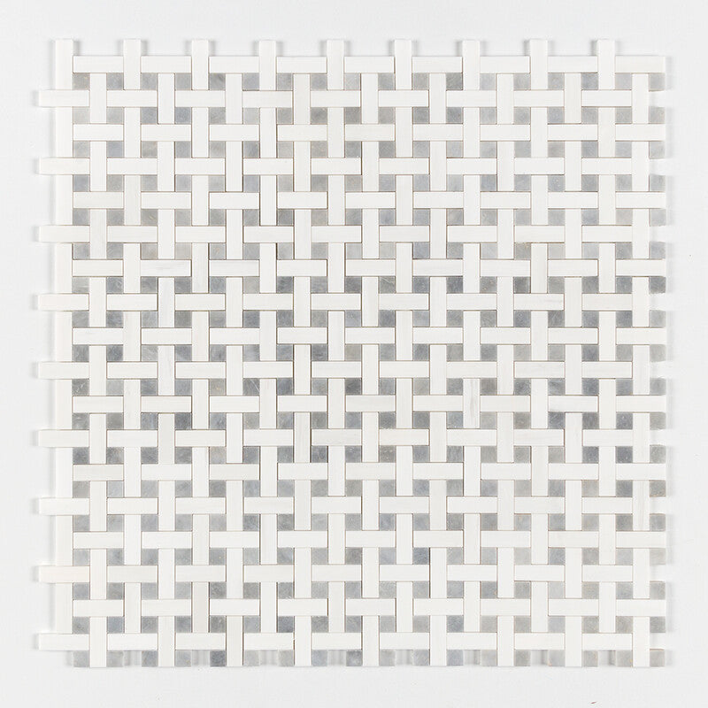 ATELIER MOSAIC: Allure Light 1X3 Basketweave Mosaic (multi finish | 12"x12"x5/8" | straight cut)