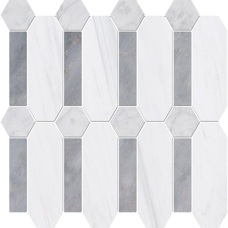 ATELIER MOSAIC: Allure Light Pillar Mosaic (multi finish | 13"x13"x3/8" | straight cut)