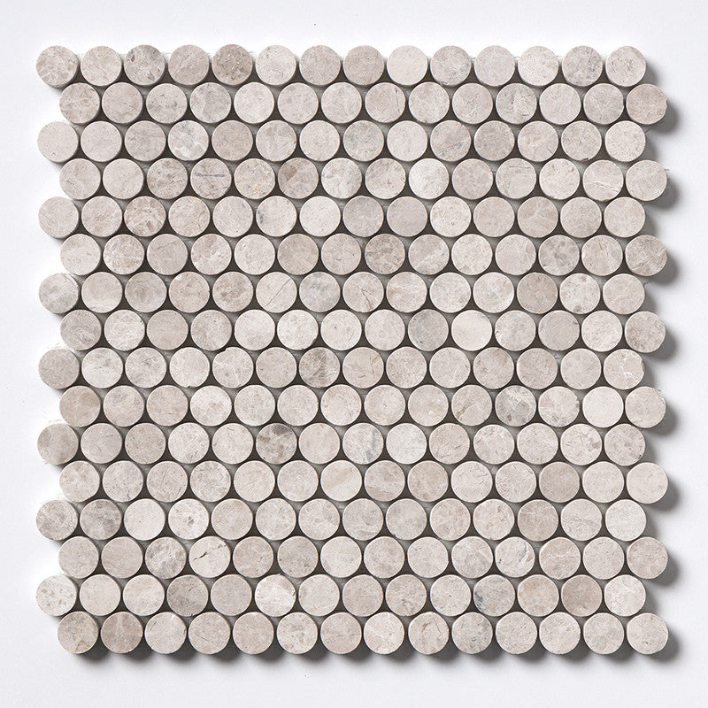 PENNY ROUND: Penny Round Mosaic (honed | 11"x11"x1/4" | straight cut)