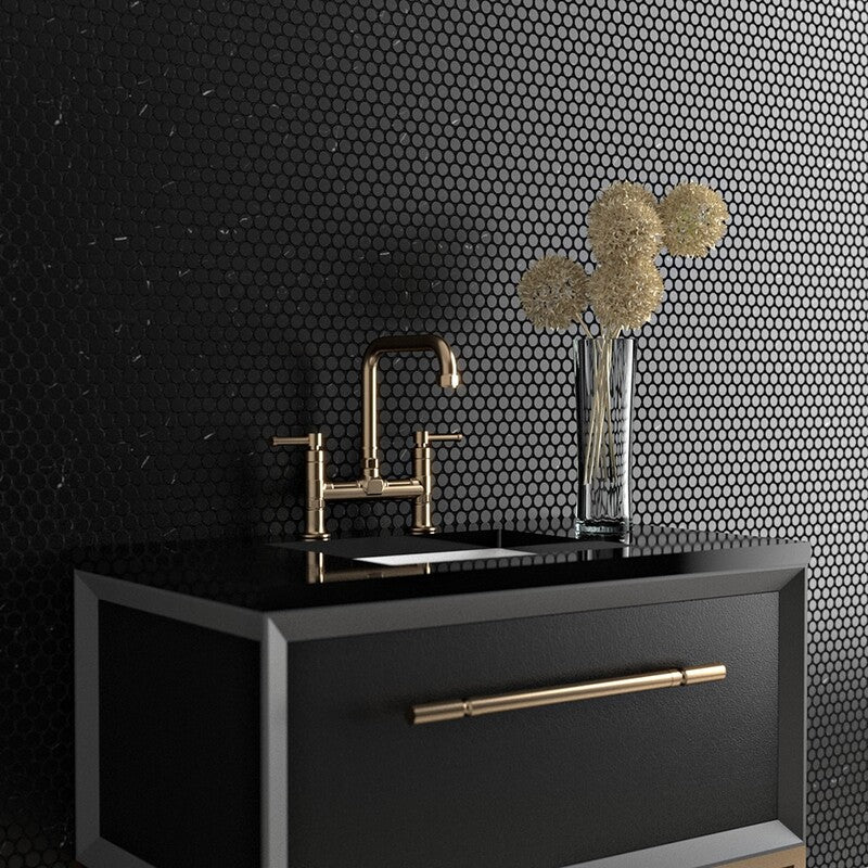 Penny Round Mosaic – Dolomite and Limestone and Marble collection