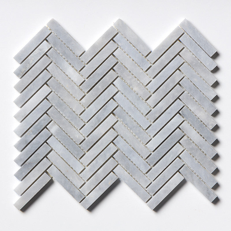 ALLURE LIGHT : 5/8X3 Herringbone Mosaic (honed | 10"x12"x7/16" | straight cut)