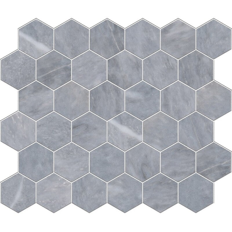 ALLURE LIGHT : Hexagon Mosaic (honed | 10"x12"x3/8" | straight cut)