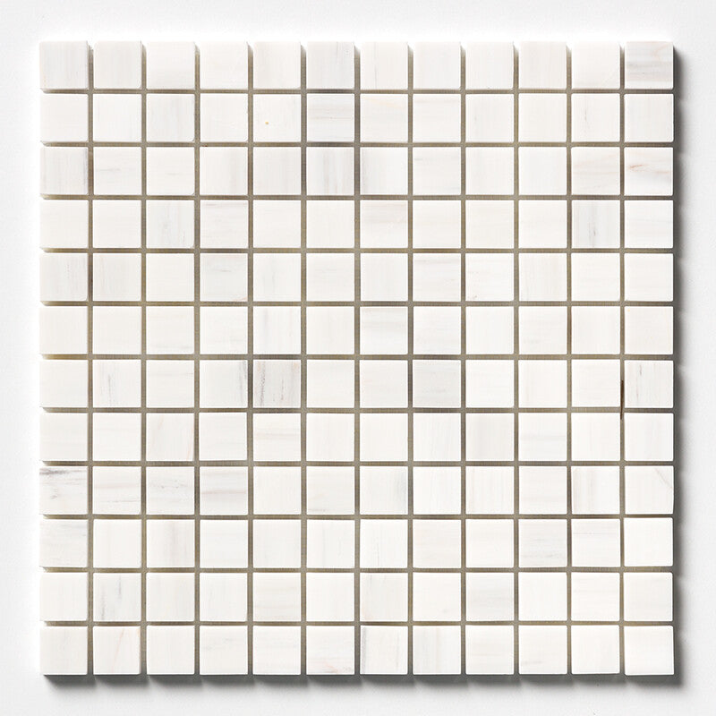 BIANCO DOLOMITI CLASSIC : 1X1 Straight Stack Mosaic (honed | 12"x12"x3/8" | straight cut)