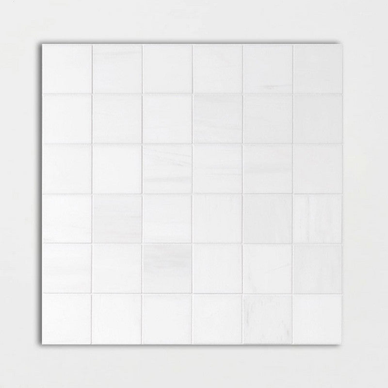 BIANCO DOLOMITI CLASSIC : 2X2 Straight Stack Mosaic (honed | 12"x12"x3/8" | straight cut)