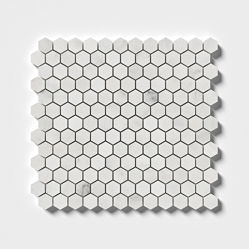 GLACIER : Hexagon Mosaic (honed | 11"x12"x5/8" | straight cut)