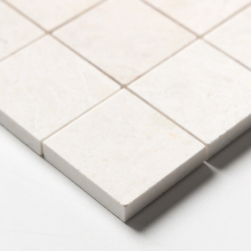 VANILLA: 2X2 Straight Stack Mosaic (honed | 12"x12"x3/8" | straight cut)