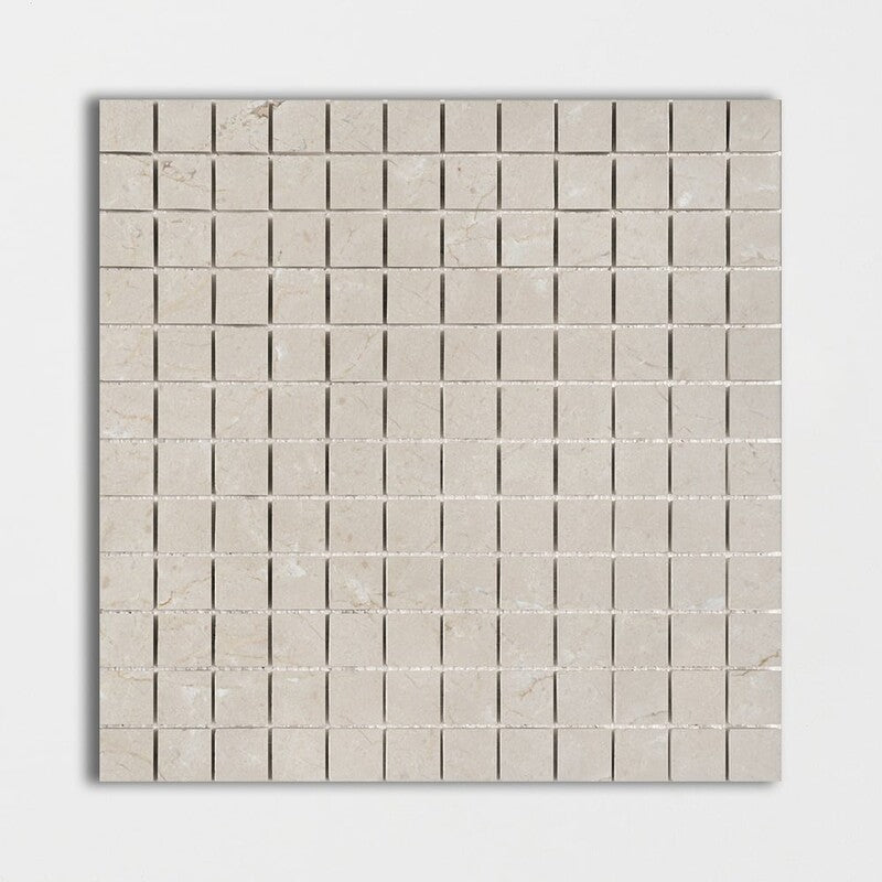 CREMA MARFIL : 1X1 Straight Stack Mosaic (polished | 12"x12"x3/8" | straight cut)