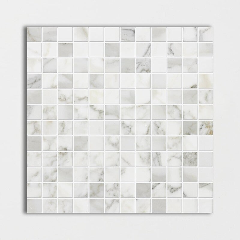 CALACATTA GOLD : 1X1 Straight Stack Mosaic (polished | 12"x12"x3/8" | straight cut)