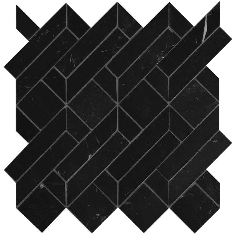 FRENCH PARQUET : Fontainebleau Parquet Mosaic (honed | 4"x7"x1/2" | straight cut)