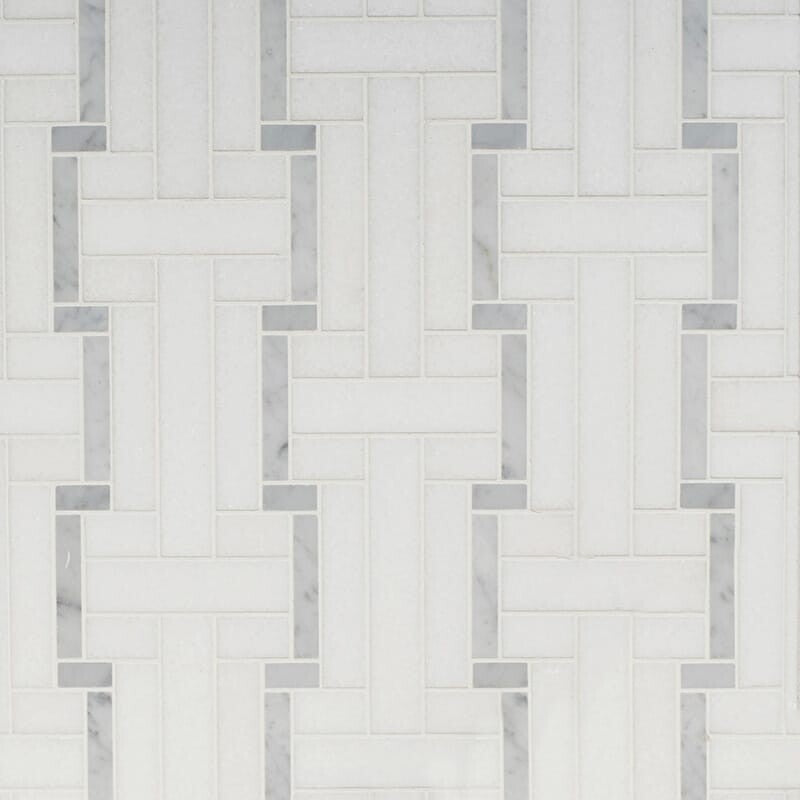 STUDIO : Carrara Luni Mosaic (multi finish | 10"x12"x7/16" | straight cut)