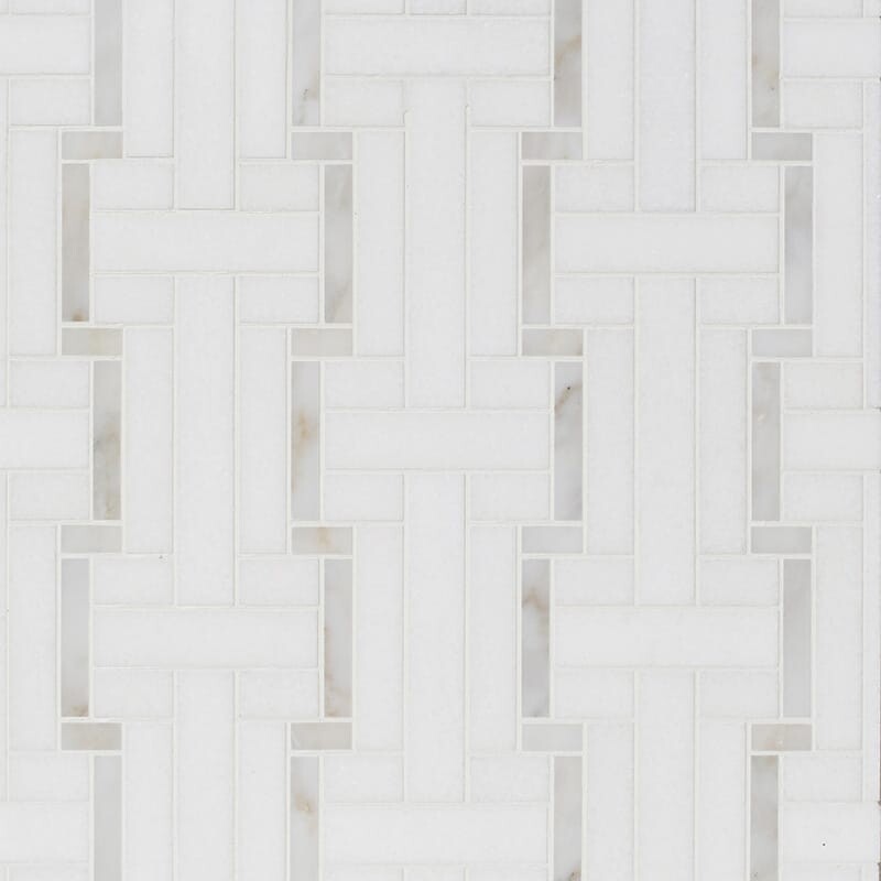 STUDIO : Calacatta Gold Luni Mosaic (honed | 10"x12"x7/16" | straight cut)