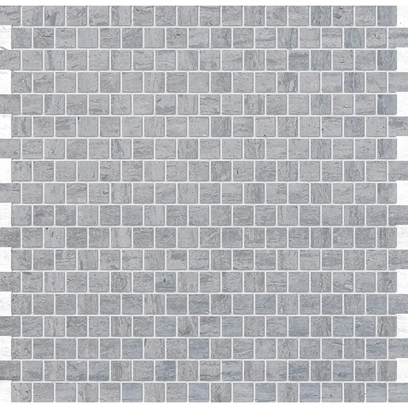 HAISA BLUE : 5/8X5/8 Staggered Joint Mosaic (honed | 12"x12"x3/8" | straight cut)