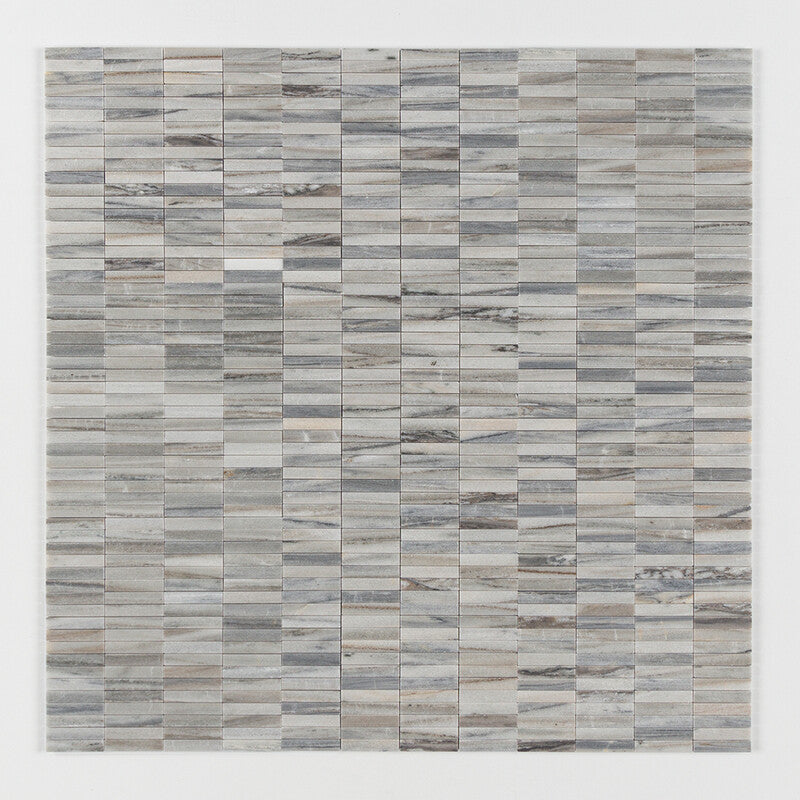 SKYLINE : 5/8X3 Straight Stack Mosaic (honed | 12"x12"x3/8" | straight cut)