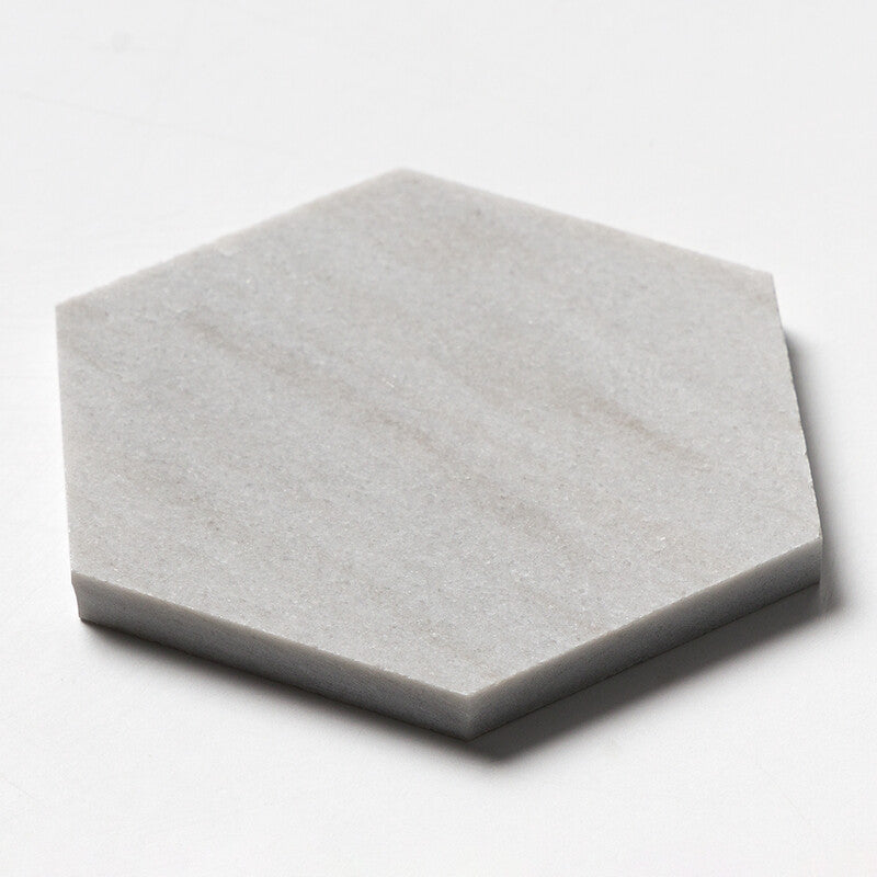 DIMENTIONS  : Hexagon Field Tile (honed | 5"x5"x25/32" | straight cut)