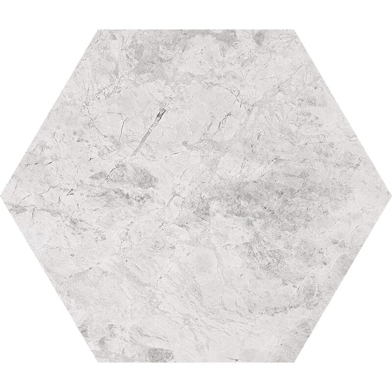 DIMENTIONS  : Hexagon Field Tile (polished | 5"x5"x25/32" | straight cut)