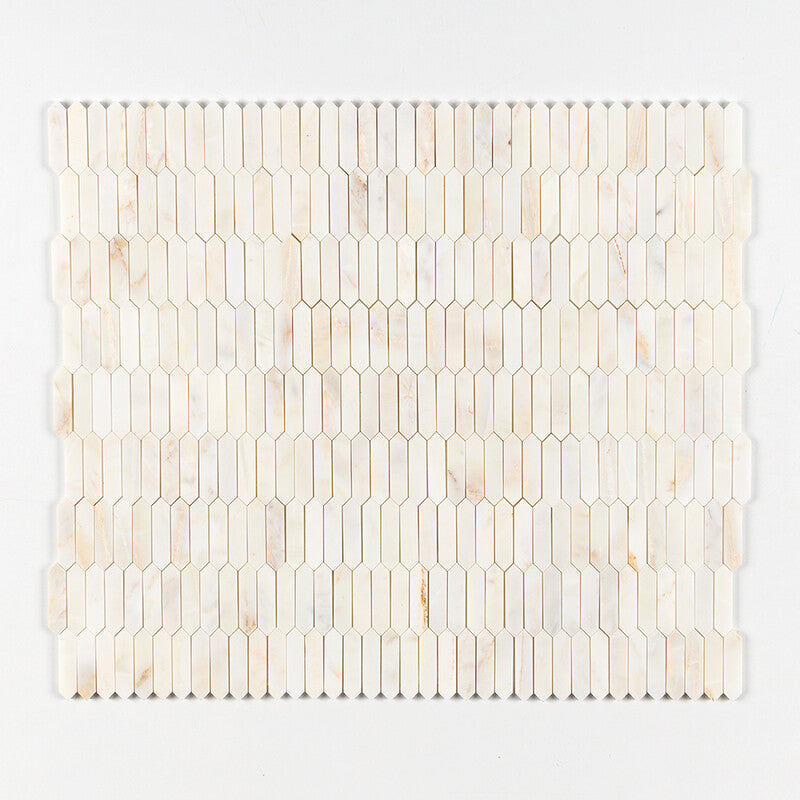 DIMENTIONS  : Baby Picket Mosaic (honed | 11"x13"x3/16" | straight cut)