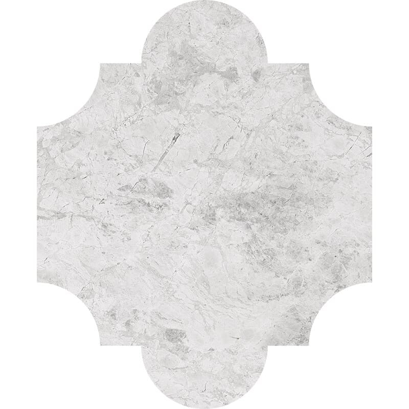 SILVER CLOUDS : San Felipe Field Tile (polished | 8"x9"x3/4" | straight cut)