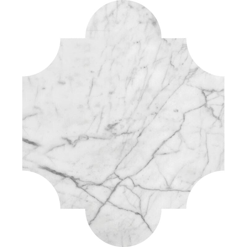 WHITE CARRARA : San Felipe Field Tile (honed | 8"x9"x3/4" | straight cut)