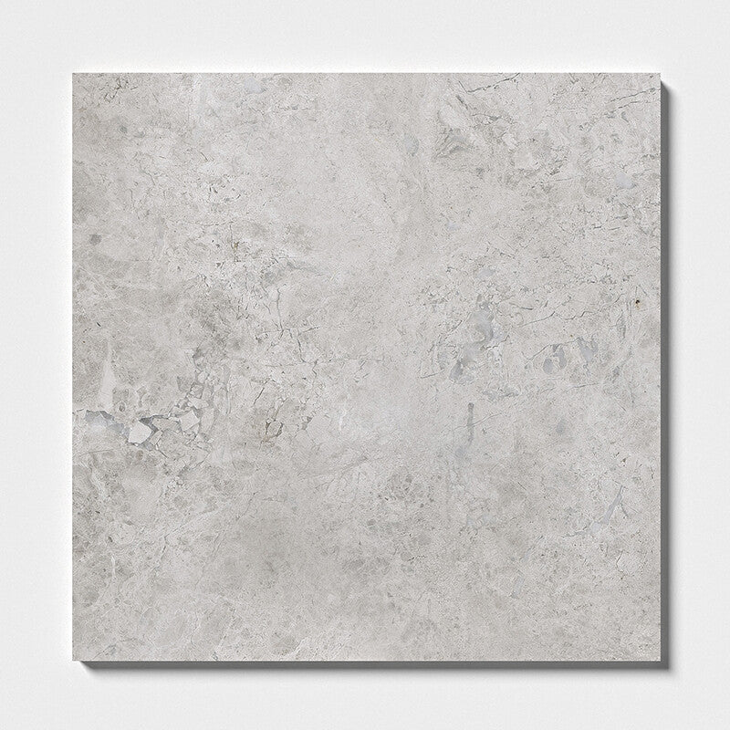 SILVER CLOUDS : Square Field Tile (polished | 18"x18"x1/2" | straight cut)