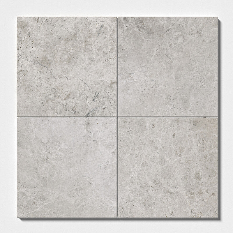 SILVER SHADOW : Square Field Tile (honed | 12"x12"x3/8" | beveled)