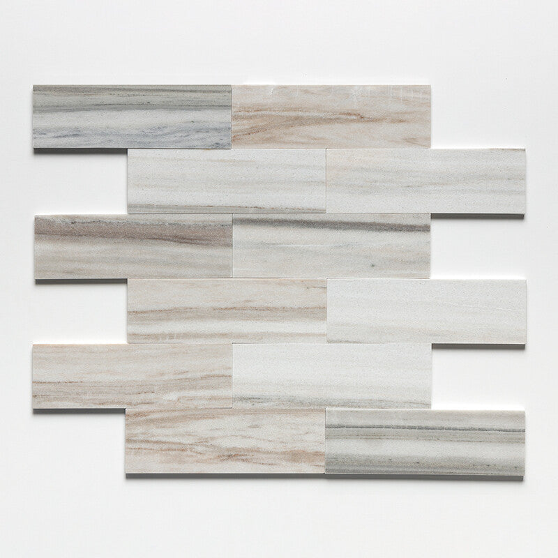 SKYLINE : Rectangle Field Tile (polished | 4"x12"x3/8" | straight cut)