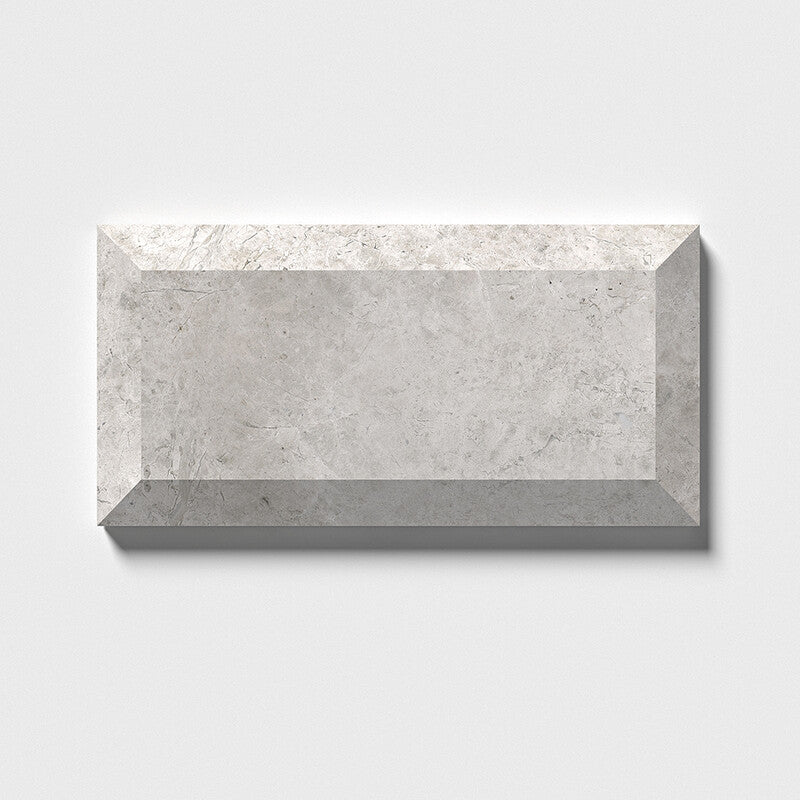 SILVER SHADOW : Rectangle Field Tile (honed | 2"x5"x3/4" | beveled)